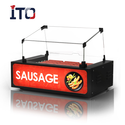 High Efficient Hot Dog Machine Hot Dog Grill Roller With Bun Warmer