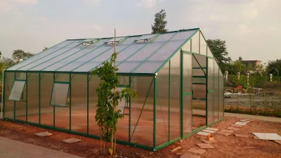 Aluminum Alloy Double Door Greenhouse Designed for Home Gardening, Vegetable Planting, Flower Breeding, Outdoor Crop protection