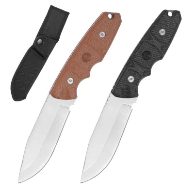 Yangjiang Factory D2 Steel Outdoor Fixed Blade Hunting Survival Straight Knife With Sheath