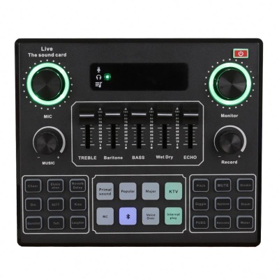 Wholesale V9 Multifunctional USB Live Sound Card Audio Mixer Soundcard for YouTube Gaming Livestream Recording