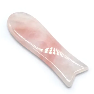 Rose quartz Gua Sha Tool Fish shaped Guasha Massage Board