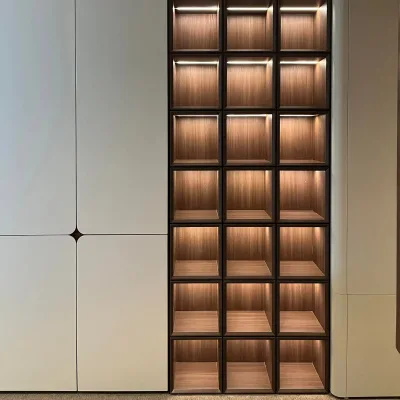 Custom Size Soft Minimalist Display Cabinets Solid Wood Bedroom Living Room Furniture for Home Hotel Hall Use