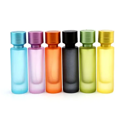 Luxury Frosted 30ml Perfume Bottle for Skin Care Serum Women's Multiple Color Refillable Glass Screw Cap Cosmetic Fragrance