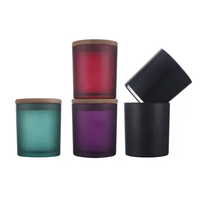 Wholesale Luxury Custom logo Colorful 10oz Empty Candle Jars for Candle Making