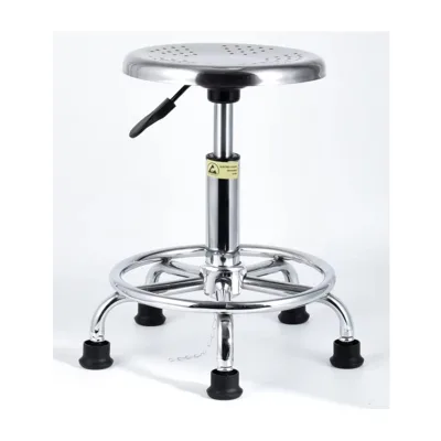 Stainless Steel Chair Anti-static Rotary Stool Chair with Footrest for Lab Workshop