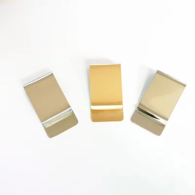 Wide Metal Money Clip, Brass & Stainless Steel Cash Holder, Bookmark Clip for Bills Coins Notes Tickets, Outdoor EDC Pocket Tool