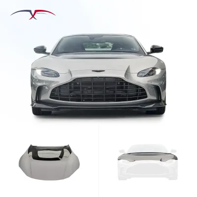 Car Body Kit Modified with Glossy Carbon Fiber Engine Hood Bonnets Engine Cover for Aston Martin V12 Vantage Decoration