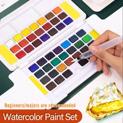 12/24/36/48 Colors Watercolor Paint Set with Water Brush Pens Art Supplies, for Artists, Amateur Hobbyists and Painting Lovers