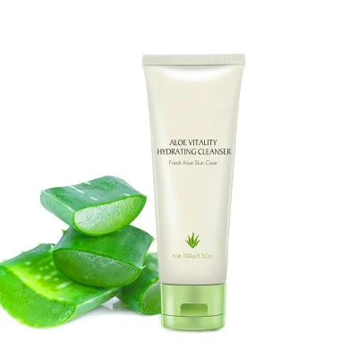 Custom Private Label Natural Moisturizing Deep Cleansing Aloe Vera Foam Face Wash for Face Cleansing Facial Cleanser