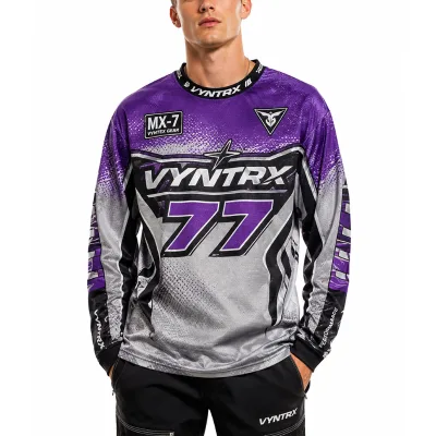 Custom Outdoor Sports Racing Long Sleeve BMX Jersey 100% Polyester Lightweight Aesthetic Full Sublimation Printed logo MTB Shirt