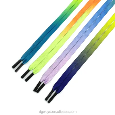 Factory Custom Color Shoelace Gradient Draw Hoodie Garment Drawstring Best Selling Tips Sport Pants String Cords for Hoodies