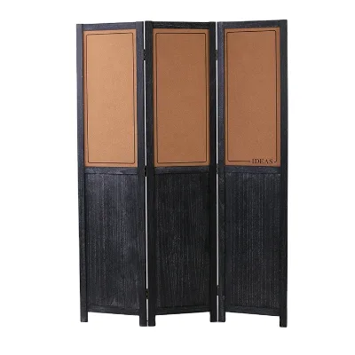 Double Rattan Sided Metal Wood Dividing Room Partition Movable Dividers in Partitions Screen