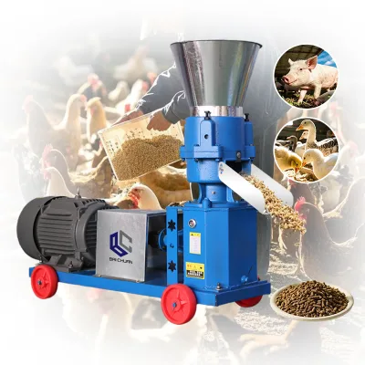 Lead Manufacturer Low Price Mini Biomass Saw Dust Rice Husk Hops Wood Pelletizing Uses Flat Die Small Pellet Machine