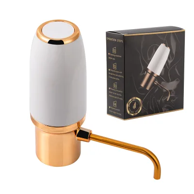 Hot Selling Luxury Portable Rechargeable Electronic Wine Aerator Electric Wine Decanter with Holder Wine Decanters for Party