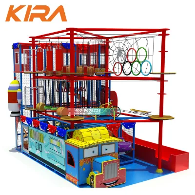 Commercial Rope Course Park Kids Rope Course Tower Obstacle Adventure