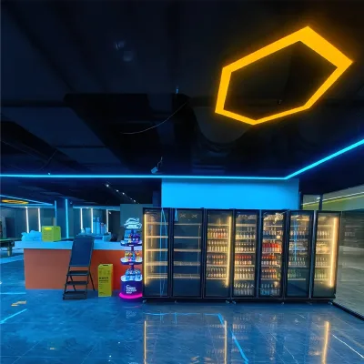 Hexagonal Honeycomb Pendant Light LED Creative Irregular Shape Office Gym Mall Supermarket Lighting Fixture