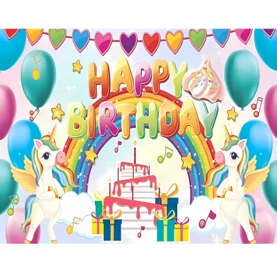 Wholesale Happy Birthday Backdrop Banner Birthday Party Decorations Birthday Banner Backdrop Customized