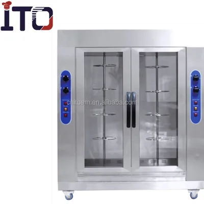 Double Door Gas Chicken Rotisserie Oven Machine for Sale