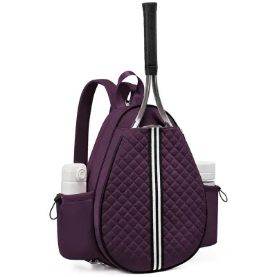 Custom Premium Tennis Racquet Bag with Water Bottle Pocket Sports Duffel Backpack Quilted Padding Premium Tennis Racket Bag