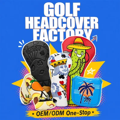 Luxury Fitted Leather Golf Headcover Elegant Cushioned Fairway Headcover Soft Touch High End Golf Head Cover