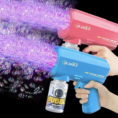 Bubble Machine ABS Children's Toy Internet Celebrity Fully Automatic Bubble Blowing Wand Electric Hot-Selling Gatling Bubble Gun