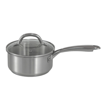 New Arrival Wholesale Cooking Ware Kitchen Gas Cooker Soup Pot Stainless Steel Saucepan with Glass Lid