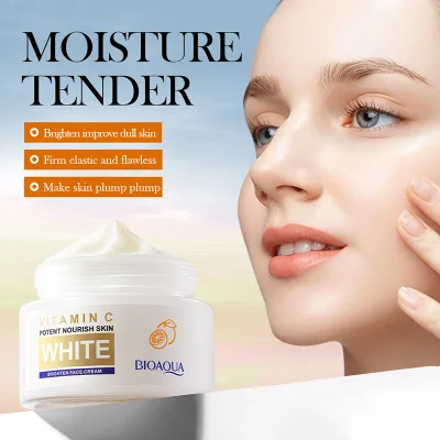 Private Label Facial Repair Cream Whitening Brightening Skin Care Hyaluronic Acid Anti-wrinkle Organic Vitamin C Face Cream