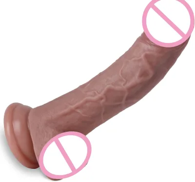 Cheap Realistic Silicone Dildo 7.8 Inch Waterproof Soft Strong Suction Cup Hands-Free G-Spot Anal Play Body-Safe Adult Sex Toy