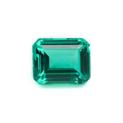Emerald Cut Russian Synthetic Hydrothermal Emerald
