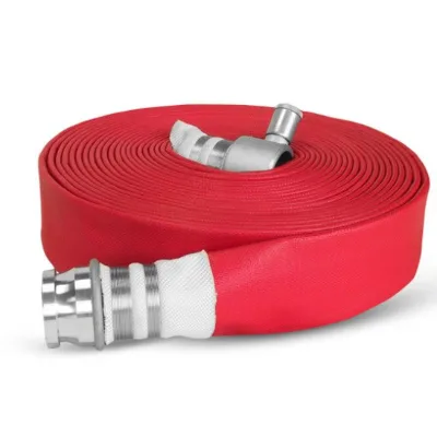 PVC Heavy Duty Layflat Fire Hose 6-8 bar Pressure Custom Color Cutting Service High Quality