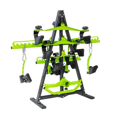 Professional Strength Training Green Ergonomic Lat Pulldown Grips Set Gym Cable Machine Attachments