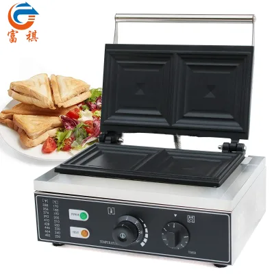 220V Commercial Mini Electric Sandwich Panini Press Machine High Efficiency Toaster Temperature Control Portable Touch Control