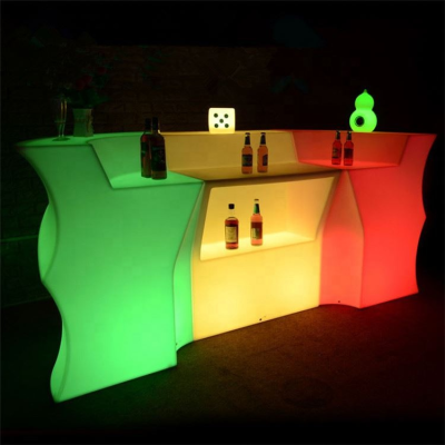 Hot Selling Pub Bar Led Cocktail Bar Counter logo Printed Glow bar