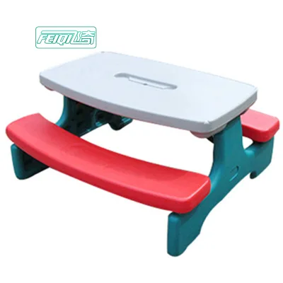 Feiqitoy Exporter Kids Ergonomic Desk and Chair Set Gray Plastic Table for Bedroom & Living Room Use