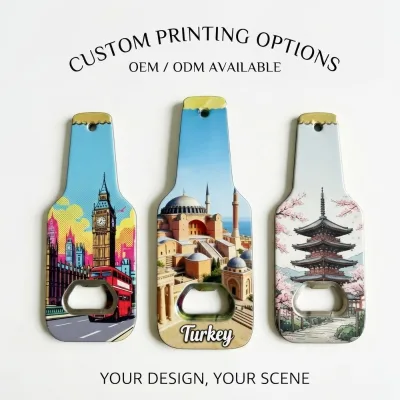 New Design Valladolid Valencia Turkey Sicily Custom City Souvenir Wine Bottle Bottle Opener Fridge Magnet