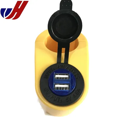 DC 12V 24V Panel Mount Dual Train Tram Marine Boat Car Bus Seat USB Charging Port Charging Socket Mobile Phone Bus USB Charger