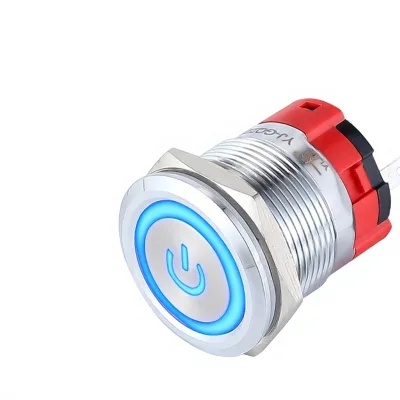 Yijia IP65 Waterproof Metal Push-Button Switch GQ16/19/22BF Ring Light Illumination Self-Locking Self-Resetting 10A Power Supply