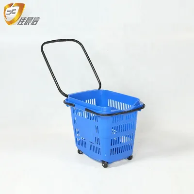 Jiachenxin JCX-GWL ISO Certified PP Mesh 4-Wheel Unfolding Eco-Friendly Shopping Basket Supermarket High Quality Waterproof