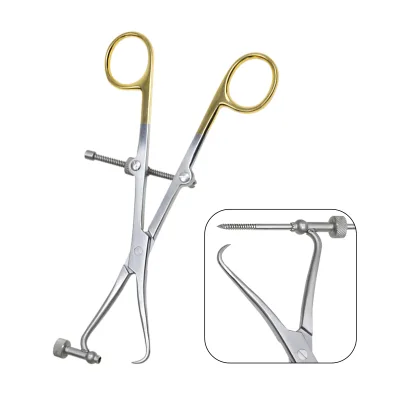 Stainless Steel Bone Reduction Forceps with Drill Guide Bone Plate Holding Forceps Orthopedic Pet Surgical Instrument