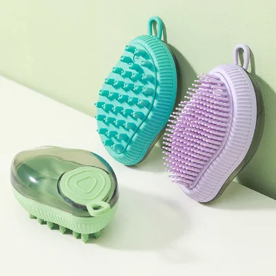 Soft Pet Grooming Brush Pet Massage Shampoo Bath Brush Comb for Dogs and Cats