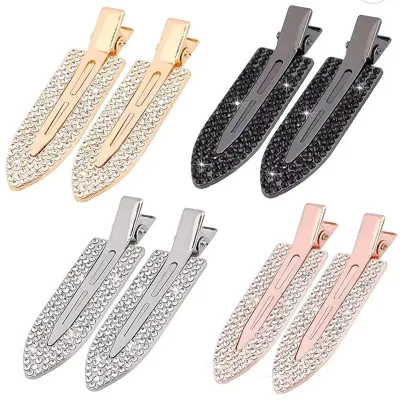 2024 New Arrival Metal Hairpins Barrette 6.5cm Full Rhinestone Hair Clips for Women Accessories