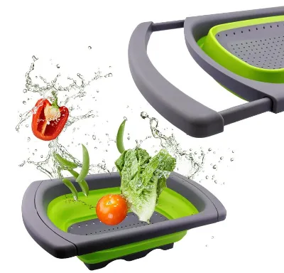HY Dishwasher-Safe Kitchen Collapsible Colander