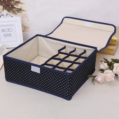 Manufacturer Wholesale 2-in-1 Thickened Underwear Storage Box Collapsible Socks Bra Underwear Storage Box