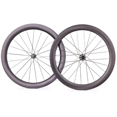 Carbon Spokes mounted wheelset 700C Disc Brake 25mm Width 55C weight 1216g