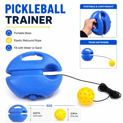 High Quality Pickleball Trainer Training Aid Pickleball Ball Practice Base with String for Outdoor Indoor Sports Equipment