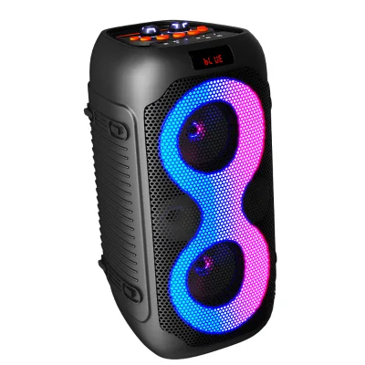 Design Outdoor Party Bluetooth Speaker Black Smart With  Microphone for Party and Karaoke