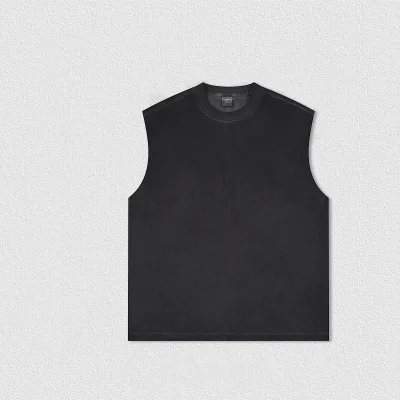Trendy Brand 2026 Summer Hip Hop Men's 100% Cotton Loose Eco-Friendly Breathable Laundry Tank Top Stir Fry Snowflake Print