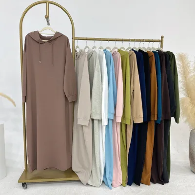 Women's Solid Muslim One-Piece Prayer Full Length Abaya Dubai 2025