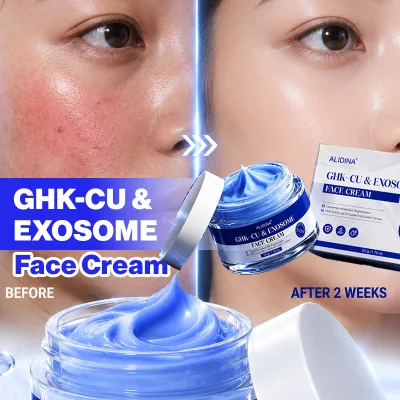 B GHK-Cu Copper Peptide Face Cream Moisturizer for Fine Lines Wrinkles Firming Deep Hydration & Collagen Support with Exo-som