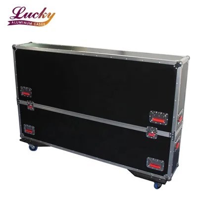 TV Flight Case Wheels Aluminum Frame Shockproof EVA Foam IP67 Waterproof Logo Custom Color Lightweight Customizable Size Weight